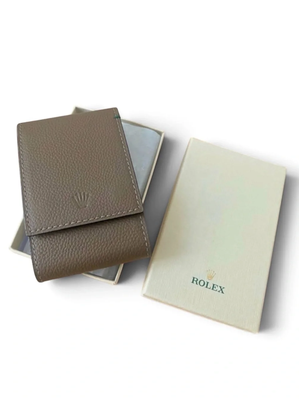 Authentic Rolex Taupe Leather Watch Travel Pouch Service Case – Rare Color